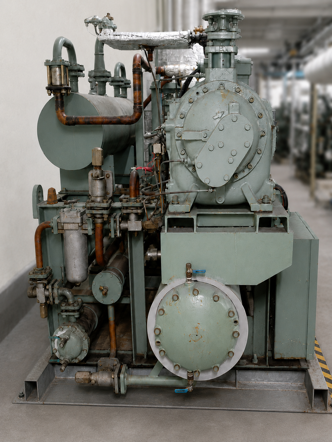 八戸市内工場 水冷式冷凍機のコンデンサー洗浄
